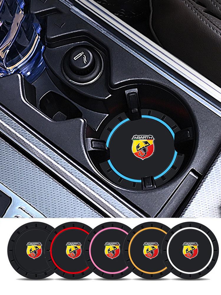 FXLST1 2 шт. ПВХ Силиконовые Автомобильные Подстаканники Держатель для Стакана Воды Противоскользящий Коврик Для Fiat Abarth 595 Abarth 500 abarth 124 spider Автоаксессуары