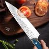 Набор ножей из нержавеющей стали Нож для нарезки Нож Сантоку Универсальный нож для обвалки Цветная деревянная ручка Нож для барбекю