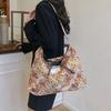 Весна и лето Новинка Ретро Этнический Стиль Цветочный Пэчворк Сумка Через Плечо Сумка Из Холщатки В Стиле Бохо Многоцелевая Женская Сумка