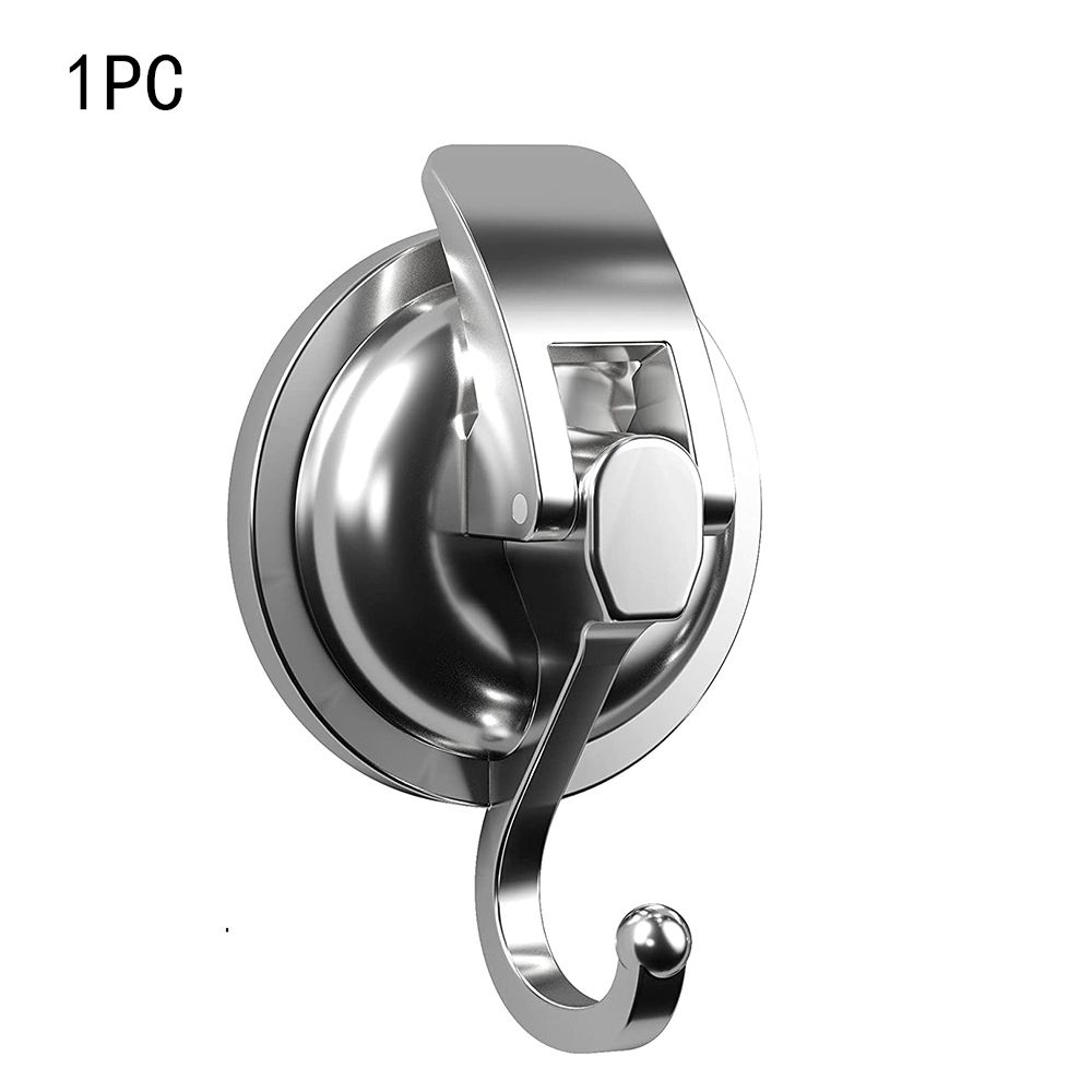 Reusable Polished Heavy-Duty Chrome-Plated Organization Bathroom Shower Suction Cup Hooks