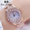BEE SISTER BS Женские часы с бриллиантами Золотые часы Женские наручные часы Элитный бренд со стразами Женские часы-браслет Женские Relogio Feminino