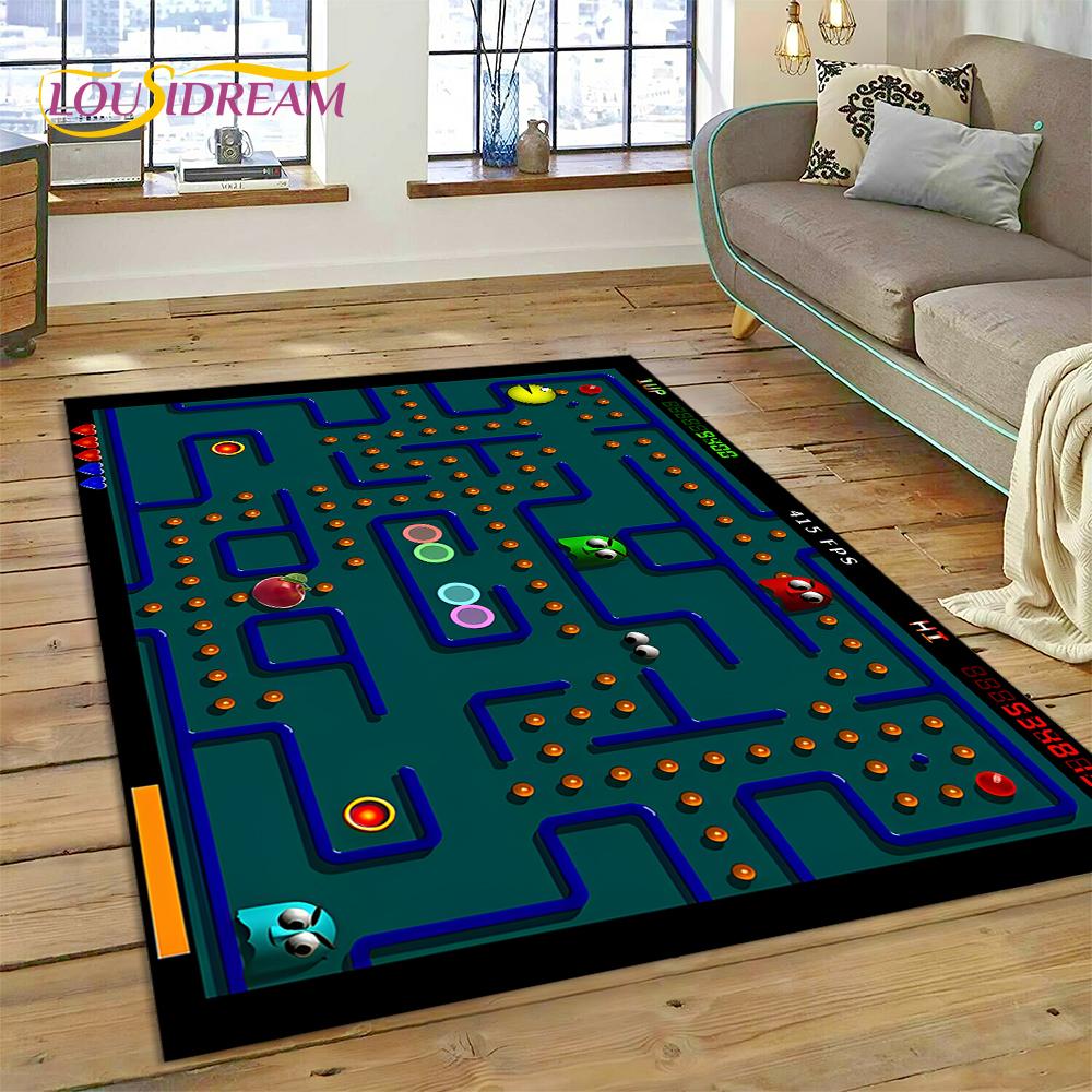 Retro Pacman-n Classics Game Rug Carpet for Living Room Bedroom Home Decor,Floor Mat Non-slip Decoration for Sofa Doormat Kids