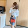 Trend embroidered rhombus chain portable cylinder bag casual versatile women's bag, one piece