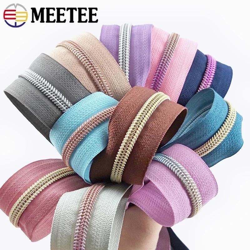 1/2/3/4/5 метров 5# нейлоновые молниевые ленты со слайдерами спиральные молнии сумка кошелек карман пуллеры для молний головка набор для ремонта швейные аксессуары