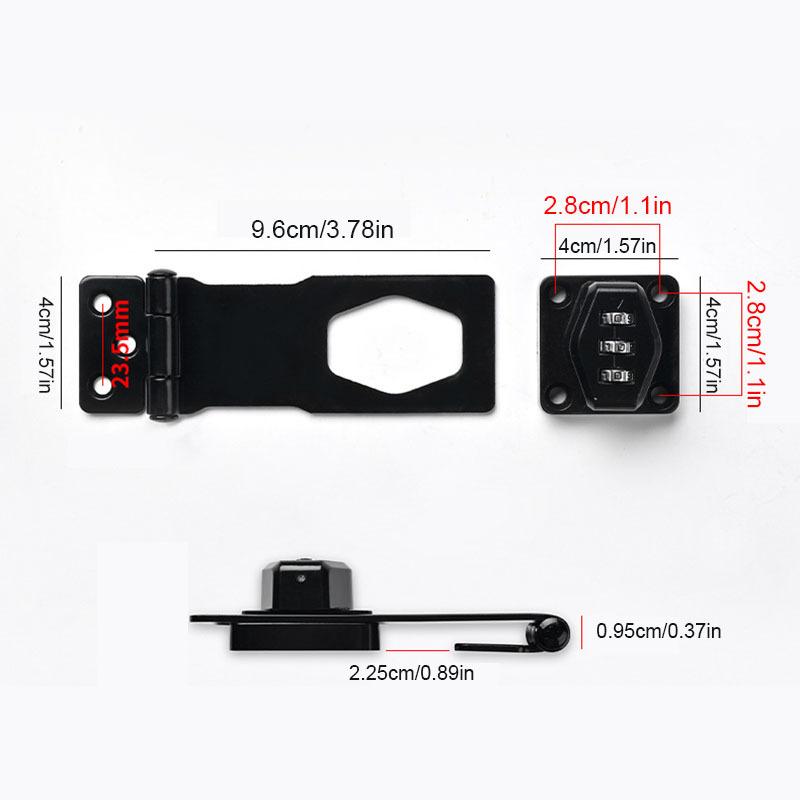 Mechanical Password Lock Household Password Lock Rotary Hasp Locks Keyless for Garden Interior Mailbox Bathroom Pet Doors