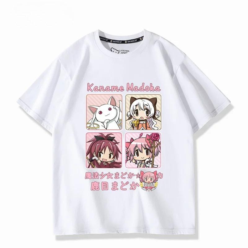 Anime Puella Magi Madoka Magica Kaname Madoka Short Sleeve T Shirt Unisex Unisex Harajuku Tops Aesthetic Graphics Tshirt Cotton Tees