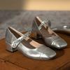2024 2024 Серебристые туфли Мэри Джейн Женские туфли на каблуках и платформе Лолита Женские винтажные туфли в японском стиле для девочек на толстом каблуке для женщин