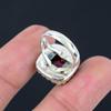 Indian Ruby Gemstone Solid 925 Sterling Silver Split Shank Handmade Ring Gift For Women & Girls