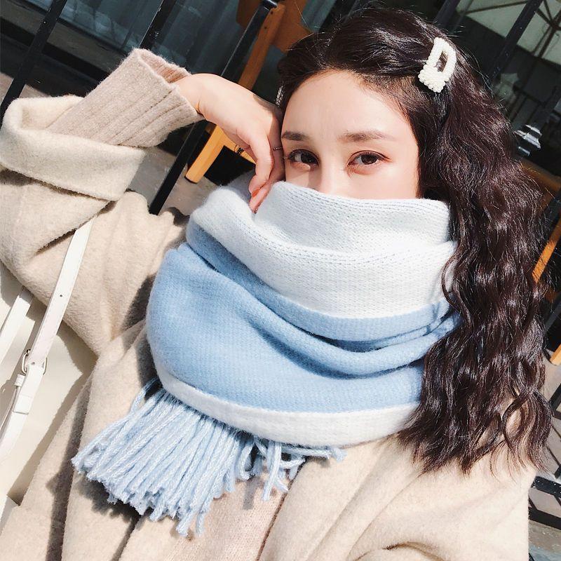 Women Plaid Scarves, Thickened Warm Scarves for Male and Female In Winter Warm Scarves