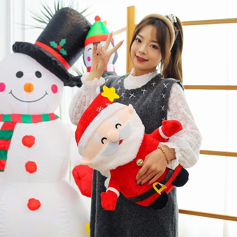 Плюшевый подарочный набор «Санта-Клаус и друзья»: Рождественская кукла, Снеговик, Подушка-олень