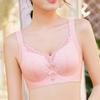 Large Size Women Adjustment Underwear Minimizer Thin Bra Wireless Brassiere Sexy Lace Lingerie Gathered Push Up Bralette