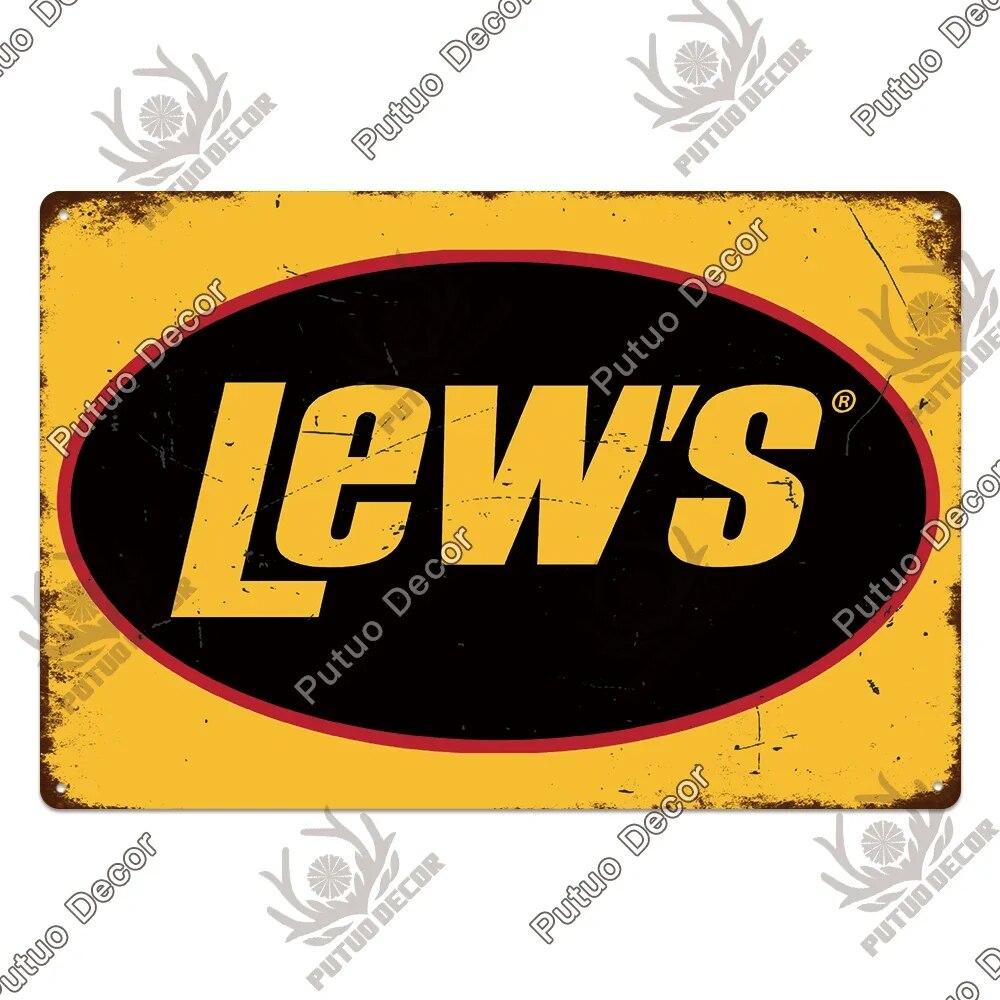 Putuo Decor Fishing Gear Retro Tin Sign Plaque Metal Plate Vintage Wall Art Poster Decoration for Tackle Shop Home Iron Painting