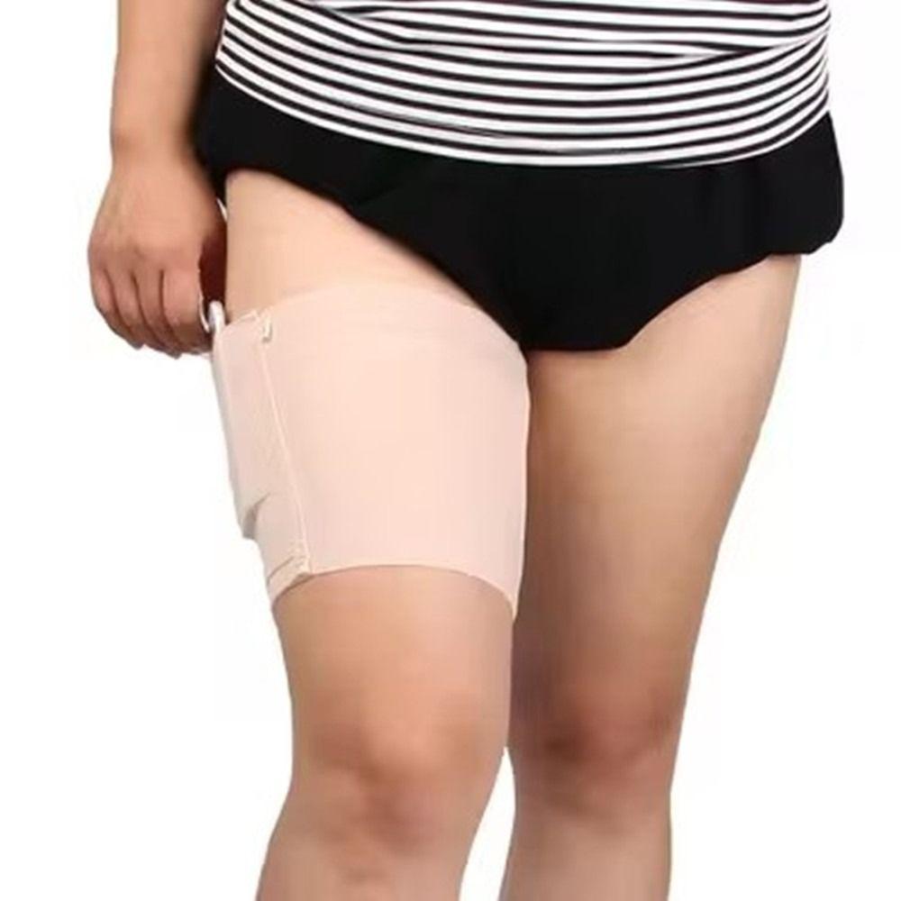 High Stretch Pocket Thigh Bands Anti-Friction Leg Phone Poket Invisible Thigh Strap Leg Warmth