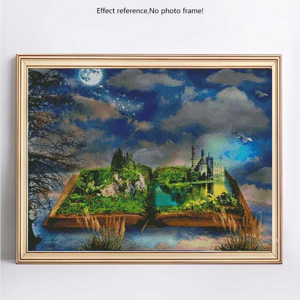 Diamond Painting Full Drill Round Scenery Diamond Embroidery Scenic Hobby And Handicraft