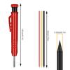 1 Set Solid Carpenter Pencil Set with 6 Refill Leads Tool Woodworking Deep Hole Mechanical Pencils