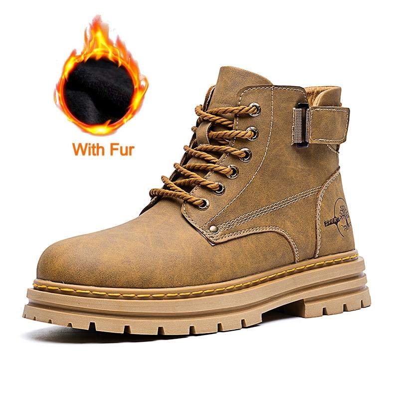 Luxury Brand Men Fashion Ankle Boots Breathable Antiskid Outdoor Hiking Boots Autumn New Shoes Light Non-slip Men Desert Boots