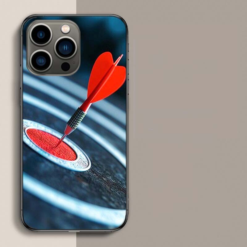 Darts Aesthetics Wire Target Phone Case For Iphone 17 Air 15 Pro 14 Plus 16 Pro Max 17E 16E 12 13 Mini 11 Cover Cute Fundas