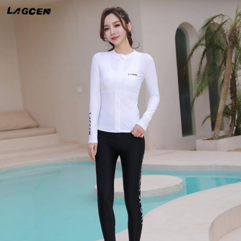 Womens Full Coverage UV Protection Rash Guard Swimsuit With Leggings Diving Surfing Cycling Water Sports