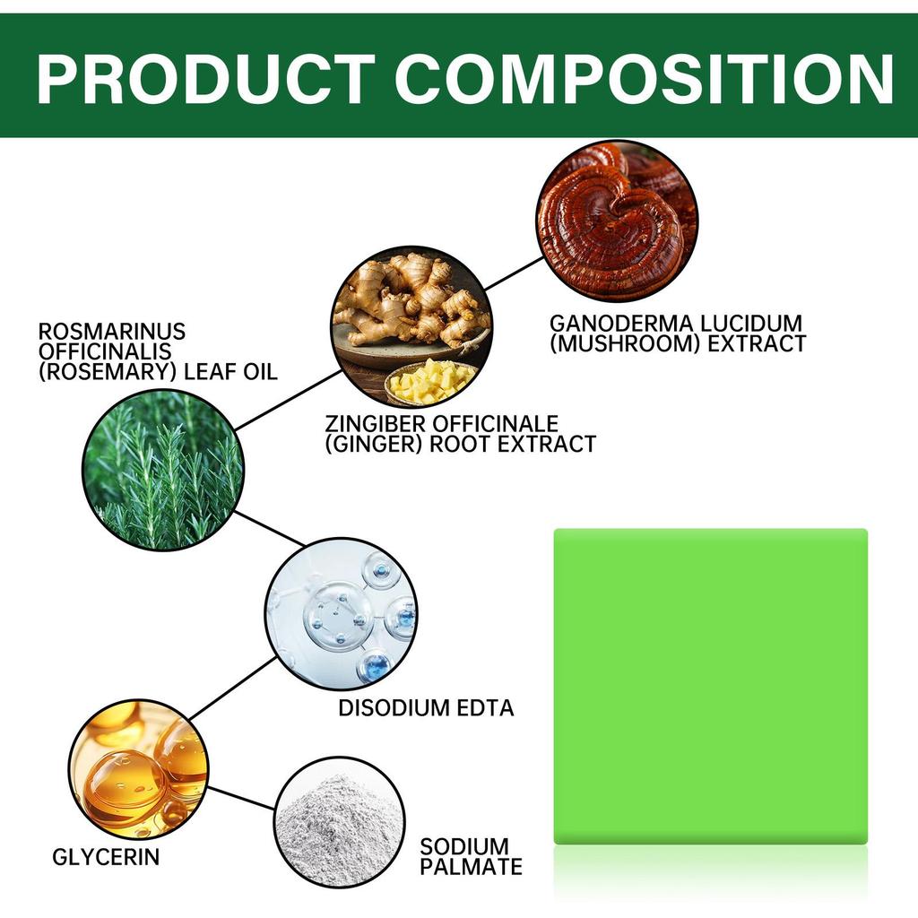 EELHOE Твердый шампунь с розмарином 100 г против выпадения волос, для восстановления волос, для роста волос, мыло-шампунь для ухода за волосами, растительные шампуни для волос