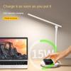 TB-88SWK Dimmable Touch LED Desk Lamp with Wireless Phone Charger,USB Powered Study Light