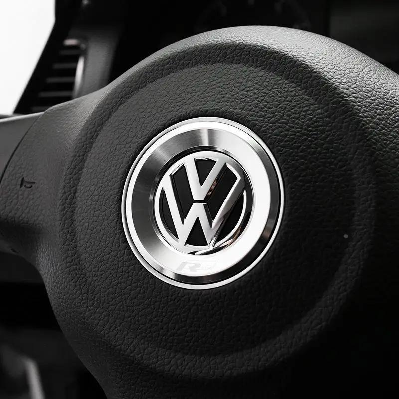 Для VOLKSWAGEN VW Руль Автомобиля Авто Эмблема Наклейка Аксессуары Для Volkswagen VW R-line GTI R Polo Golf Touareg Passat Mag