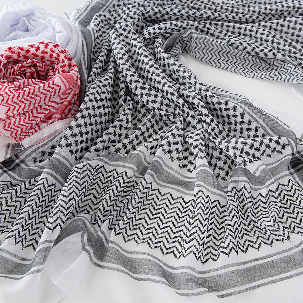 Мужской Классический Жаккардовый Арабский Платок - Этнический Квадратный Платок Ближнего Востока