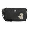 New Nolita Cow Leather Wrist Bag Portable One Shoulder Clutch Small Size Women's Black CC914-SVA47