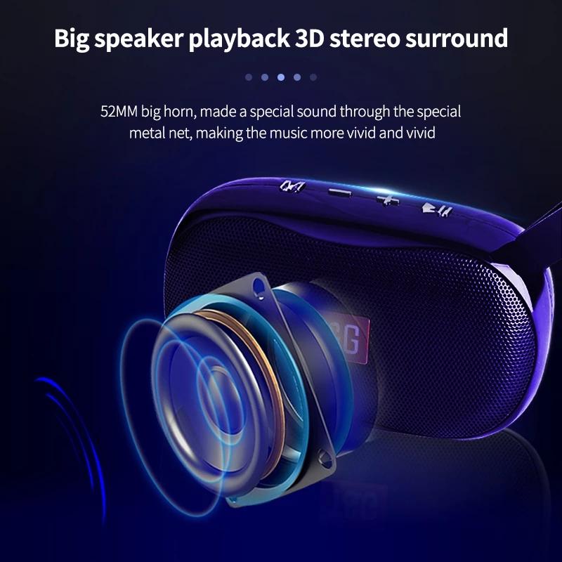 Модный мини-USB Bluetooth-совместимый динамик Hands-Free, портативный сабвуфер, уличные колонки объемного звучания, поддержка FM-радио, микрофона