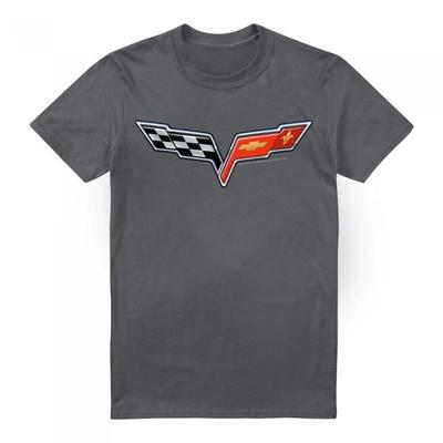 Унисекс Взрослая футболка Chevrolet The Vette Medallion