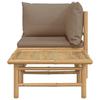VidaXL Garden Lounge Set 2 Pcs with Taupe Cushions Bamboo 362285