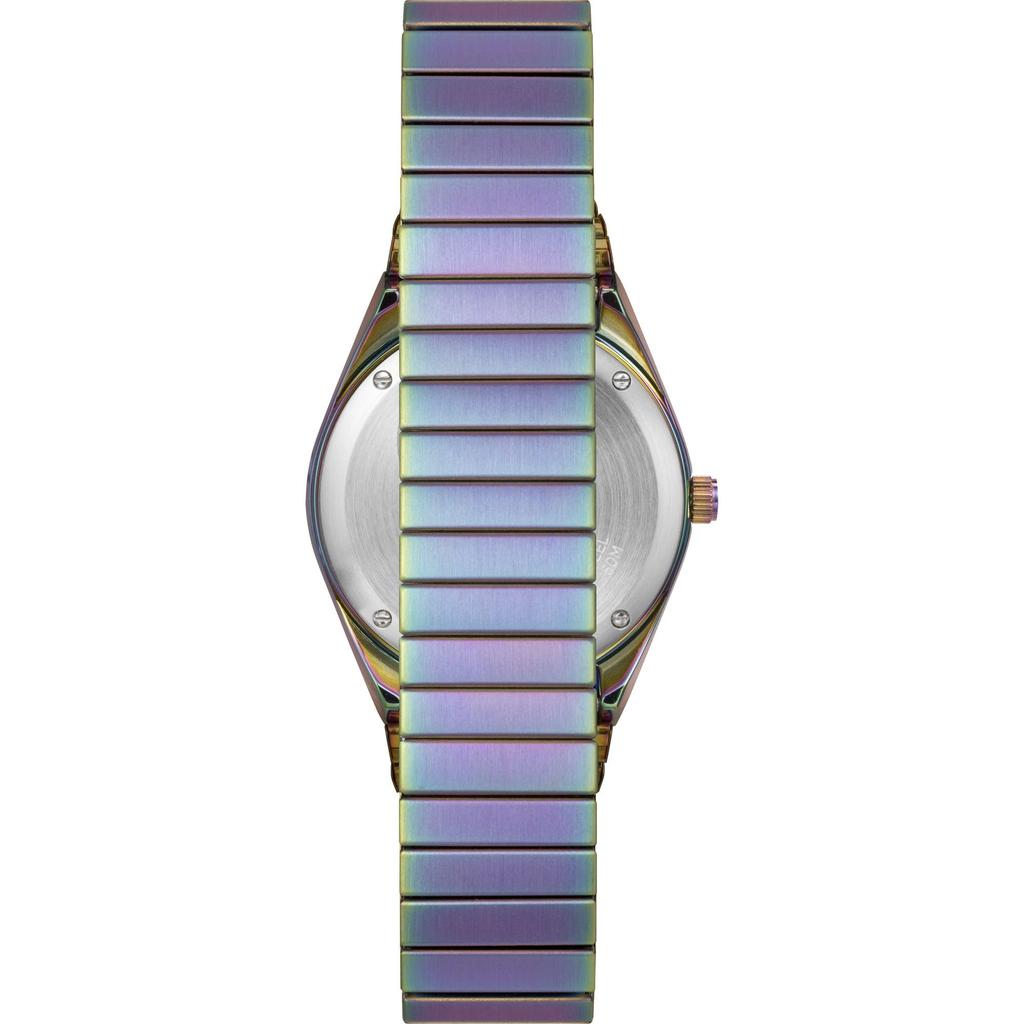 Часы Q Timex Фиолетовый циферблат Нержавеющая сталь Акрил Кварцевые часы Бренд TW2W41100 Фиолетовый [TIMEX] Женские [Товар]