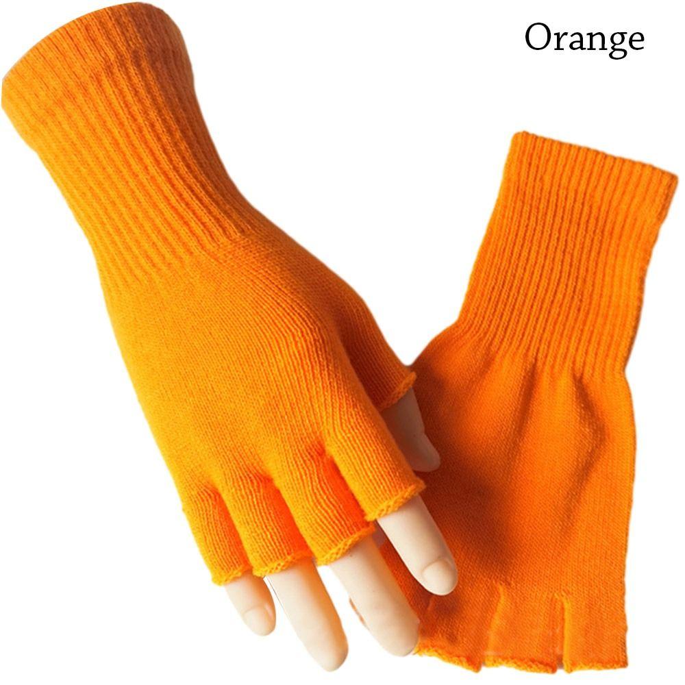 Half Finger Long Mitten Thicken Fingerless Gloves Winter Knitted Gloves Cycling Driving