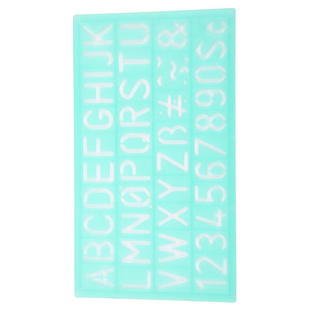 4pcs Templates Rulers Colorful Plastic Number Letter Pattern Drawing Stencils Kit for Children Digital Painting