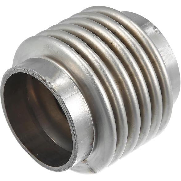 Car Exhaust Flexible Pipe, 45x63.5mm 1.77"x2.5" Exhaust Flex Connector Pipes Bellows Universal for Car Durable Stainless Steel Silver Tone