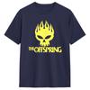 Мужская футболка с логотипом группы The Offspring Хлопковая одежда Модная футболка с коротким рукавом и круглым вырезом Идея для подарка Футболка
