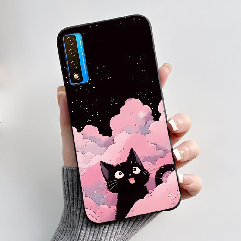 Чехол для TCL 20S 20L 20L+ 20 Pro 5G Роскошный Милый Кролик Любовь Забавный Черный Мягкий Силиконовый Чехол для Телефона для TCL20 20Pro 5G Задняя Крышка