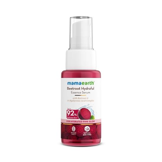 Mamaearth Сыворотка-эссенция Beetroot Hydraful - 50 мл для увлажнения кожи розовым сиянием с комплексом сыворотки для лица Beetroot & 1% Hyaluronic Acid
