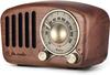 Retro Radio Wooden Portable Radio USB Rechargeable High Sensitivity Reception Small Pocket Radio Loud Volume Wide FM Easy Operation Large Capacity