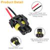 Linkstyle 10PCS 9005 9006 HB3 HB4 9012 9145 H10 Female Adapter Wiring Harness Sockets Headlight Connector Pigtail, Heavy Duty Wire Connector Car