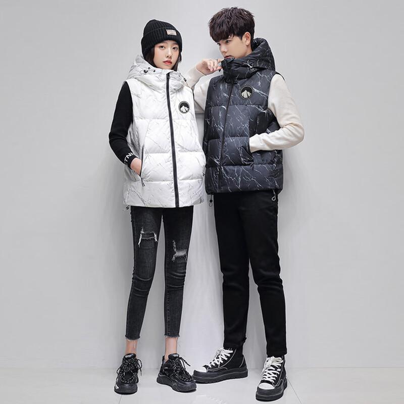 YAYA Unisex Printed Hooded Down Vest