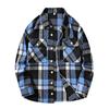 Casual Men's Plus Size Shirt, Loose and Fashionable Checkered Long Sleeved Shirt, Retro Style