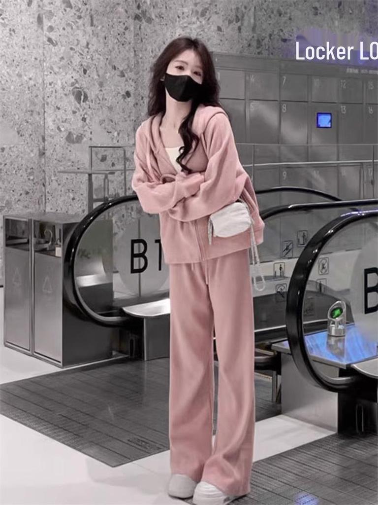 2024 Осень Женская мода омолаживающий повседневный свитер спортивный комплект