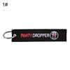 Letters Print Embroidery Keychain Key Ring Holder Car Bag Pendant Decor