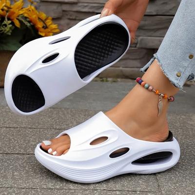 Модные женские летние сандалии Shevalues Мягкие облачные домашние платформенные шлепанцы Унисекс Уличные нескользящие пляжные туфли Женские тапочки для ванной