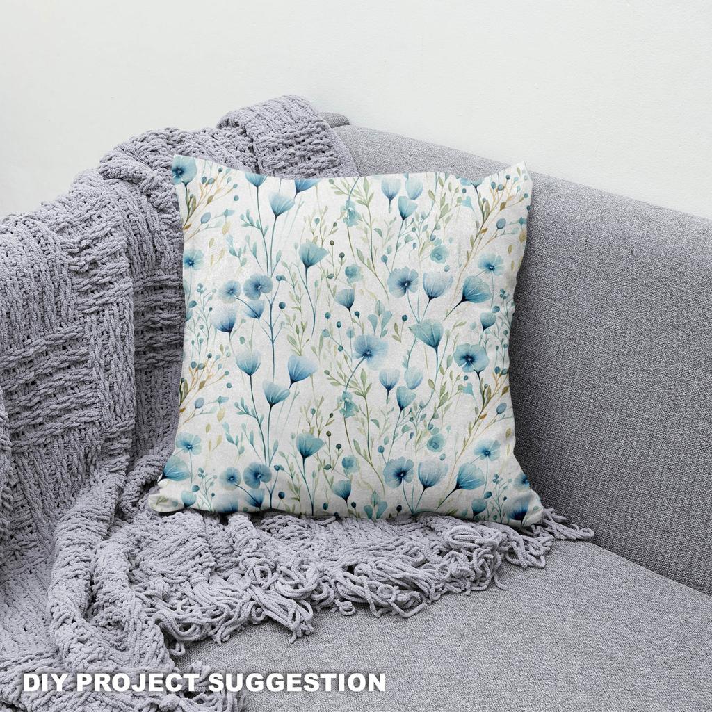 Royal Samt Stoff Polyester Zum Nähen - Motiv Blumen - Rdx2029
