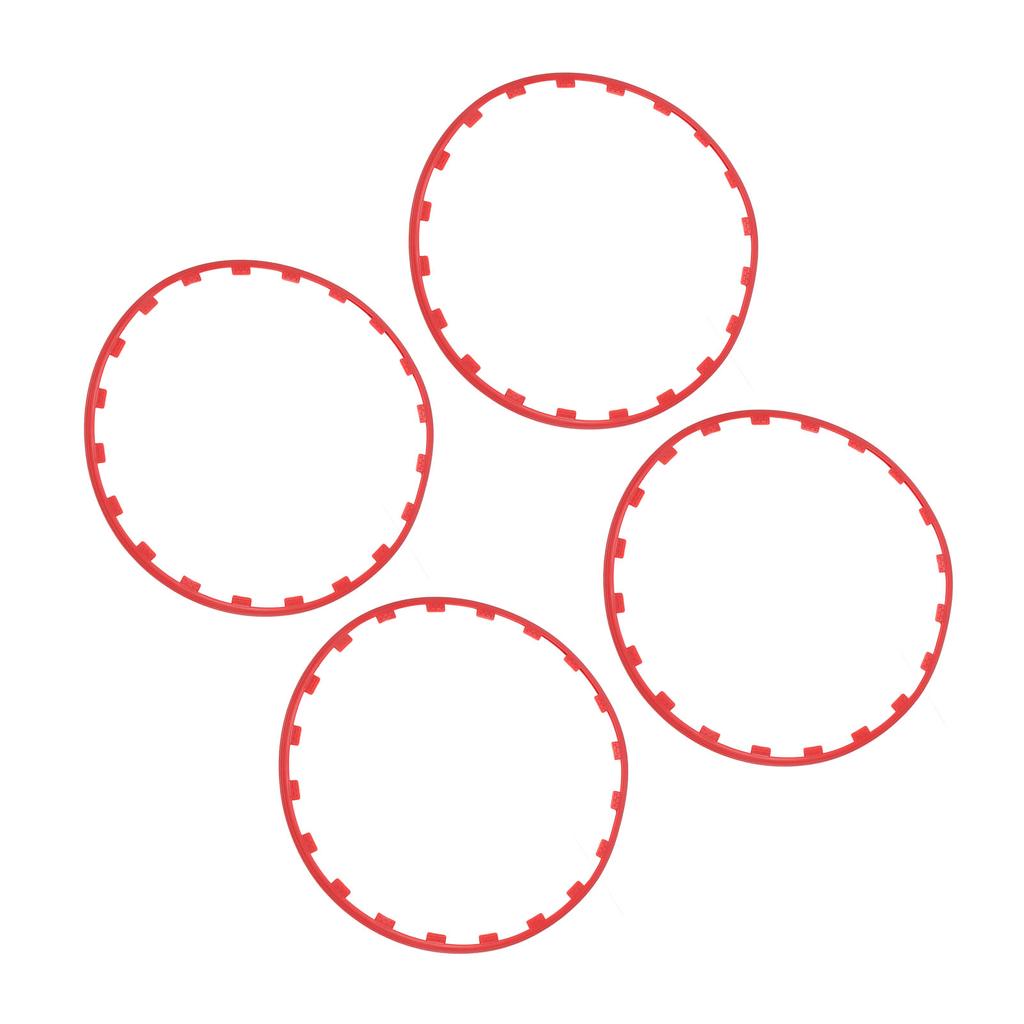 4 шт. 20-дюймовое защитное кольцо для колесного диска, отделка краев колеса, аксессуары для украшения шин, замена для Tesla Model Y, красный