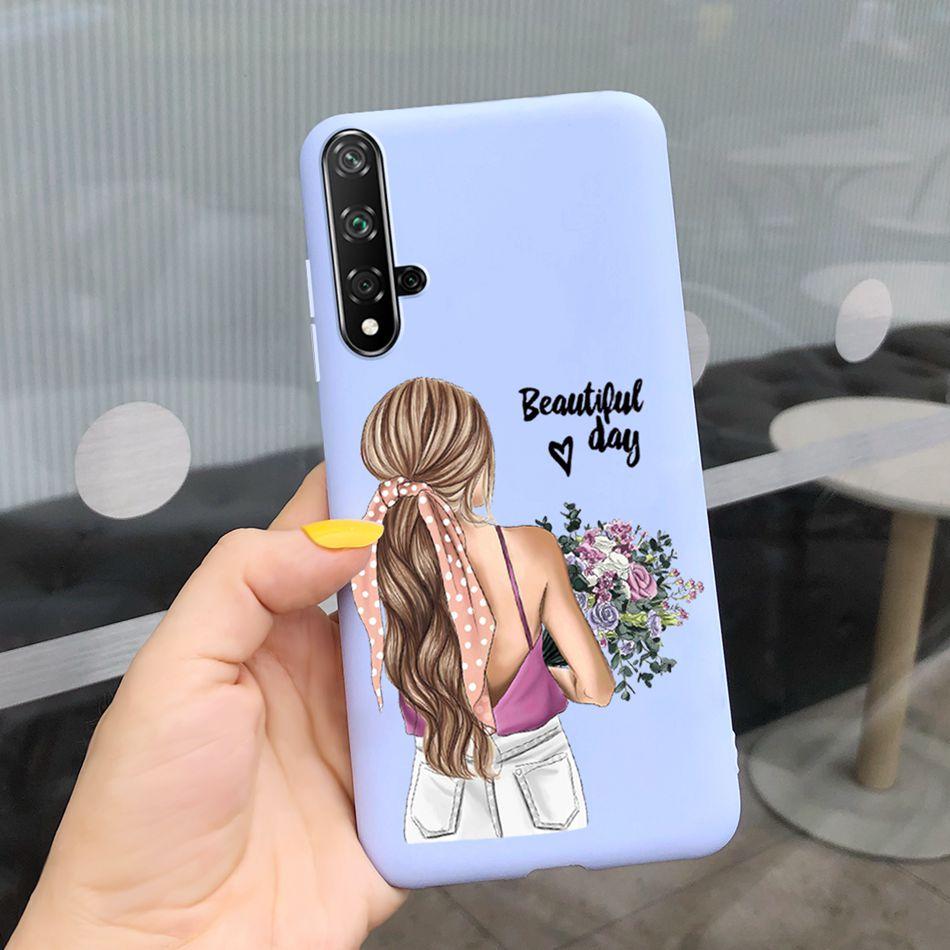 Чехол для Huawei Nova 5T Красивая Девушка Цветок Чехол для Телефона Для Huawei Nova5T YAL-L21 Мягкий Силикон Ударопрочная Задняя Крышка Бампер