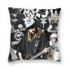 Tokio Hotel Том Каулитц Музыкальная Группа Квадратная Наволочка Чехол на Подушку Декоративная Наволочка на Подушку-Подушку на Молнии Уютная Подушка-Плед для Дома Машины