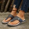 Toe Hollow Thick Bottom Wedge Slippers Women's Large Size Beach Sandals Sloped Sandals