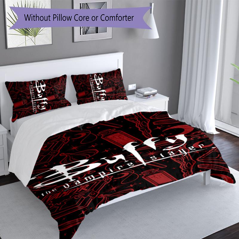 3pcs Buffy the Vampire Slayer1 pattern bedding set duvet cover set includes duvet cover &pillowcases, perfect all season bedroom decoration & gift